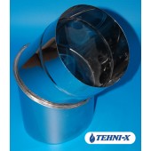 Колено 45º дымоходное из нержавеющей стали толщиной 0,5 мм без утеплителя Ø 100 мм