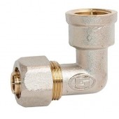 Угол металлопластиковый обжимной Gross 16×1/2" ВР