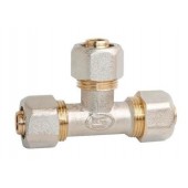 Тройник металлопластиковый обжимной Gross 16×16×16