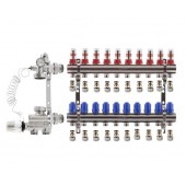 Коллектор в сборе KOER на 10 контуров нижнее подключение