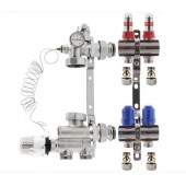Коллектор в сборе KOER на 2 контура нижнее подключение