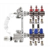 Коллектор в сборе KOER на 3 контура нижнее подключение