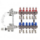 Коллектор в сборе KOER на 6 контуров нижнее подключение