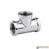 Тройник равный усиленный хромированный 1/2" ВВВ HLV