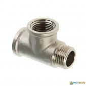 Тройник равный усиленный никелированный 1/2" ВВН HLV