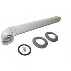 Коаксиальный горизонтальный фланцевый комплект дымохода 60/100