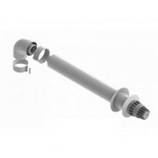 Коаксиальный горизонтальный комплект дымохода 60/100