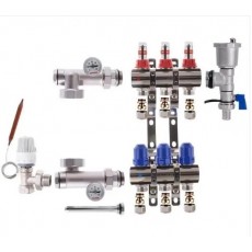 Коллектор в сборе KOER на 3 контура боковое подключение