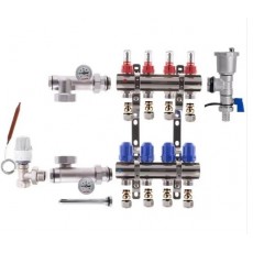 Коллектор в сборе KOER на 4 контура боковое подключение