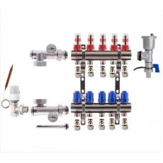 Коллектор в сборе KOER на 5 контуров боковое подключение