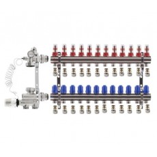 Коллектор в сборе KOER на 12 контуров нижнее подключение