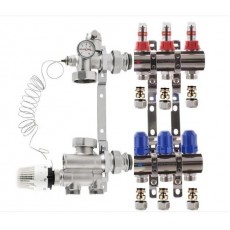 Коллектор в сборе KOER на 3 контура нижнее подключение