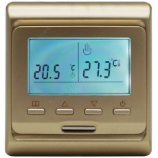 Терморегулятор IN-THERM E51 gold кнопочный для теплого пола