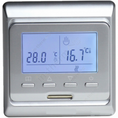 Терморегулятор IN-THERM E51 silver кнопочный для теплого пола