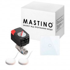 Система защиты от протечки воды Mastino S2 1/2" (кран 1/2" 1шт +датчик WS2 2 шт + подрозетник)