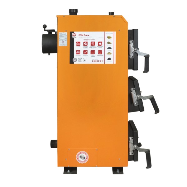 Котел на твердом топливе для отопления 17 кВт длительного горения