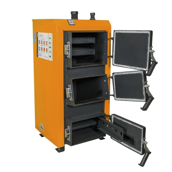 Котел на твердом топливе для отопления 17 кВт длительного горения