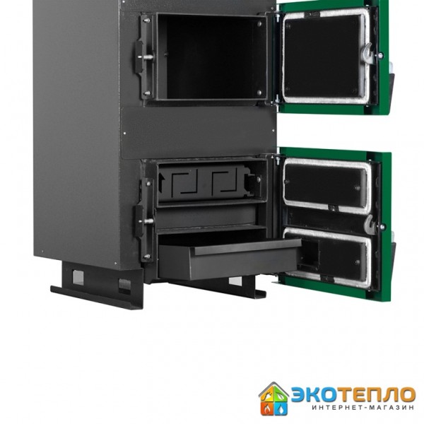 Котел на твердом топливе для отопления 26 кВт длительного горения