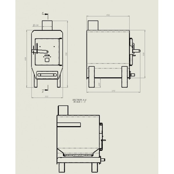 Печь буржуйка конвекторного типа Марс 7 кВт