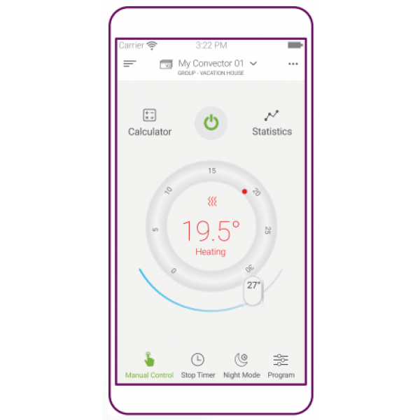 Конвектор  электрический Tesy CN 051 150 EL CLOUD W (Wi-Fi) - 1500 Вт