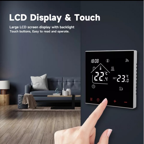 Терморегулятор для теплого пола программируемый Tervix M4A HGB - black  