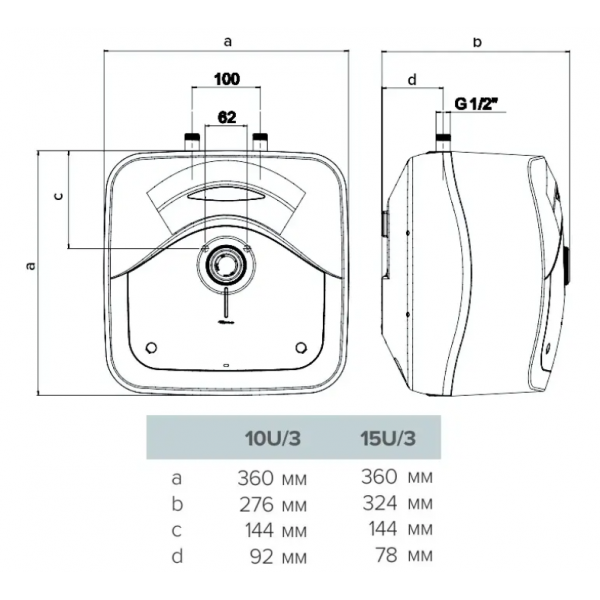 Водонагреватель Ariston Andris RS 15U (под мойкой)