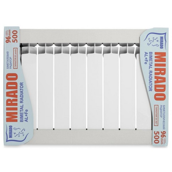 Биметаллический радиатор Mirado 500/96 BM Белый
