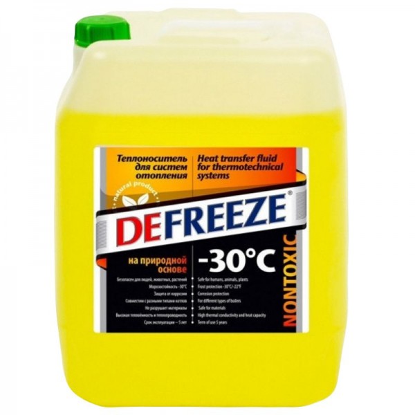 Незамерзающий теплоноситель Defreeze для отопления