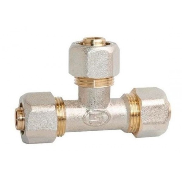 Тройник металлопластиковый обжимной Gross украина