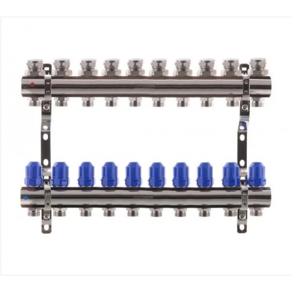 Коллектор для отопления KOER на 10 контуров