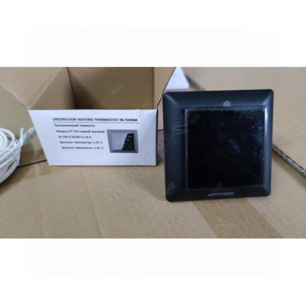 Терморегулятор для теплого пола сенсорный In-therm PWT 517 WI-FI black