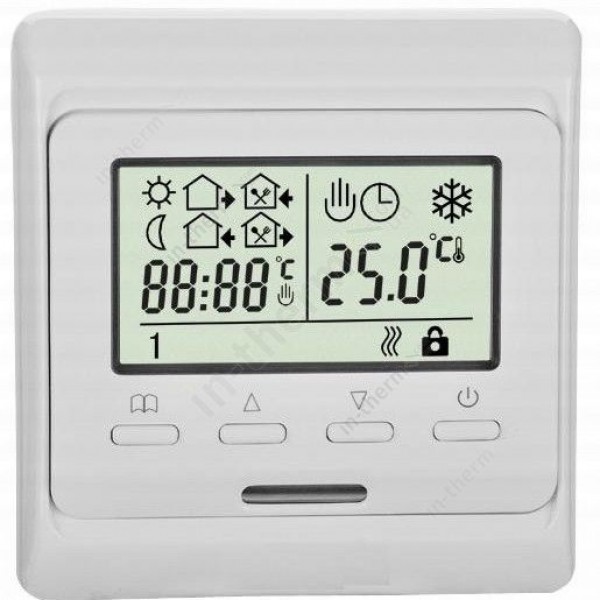 Терморегулятор IN-THERM E51 white кнопочный для теплого пола Терморегулятор IN-THERM E51 white кнопочный для теплого пола