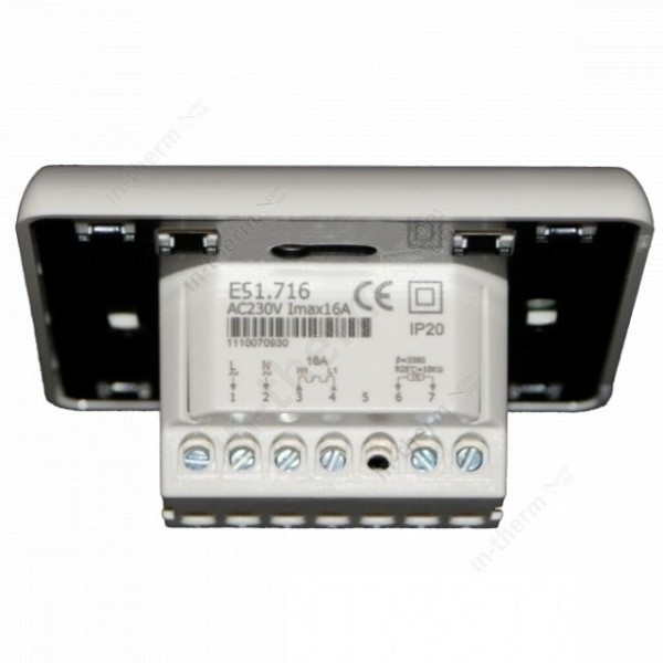 Терморегулятор IN-THERM E51 white кнопочный для теплого пола