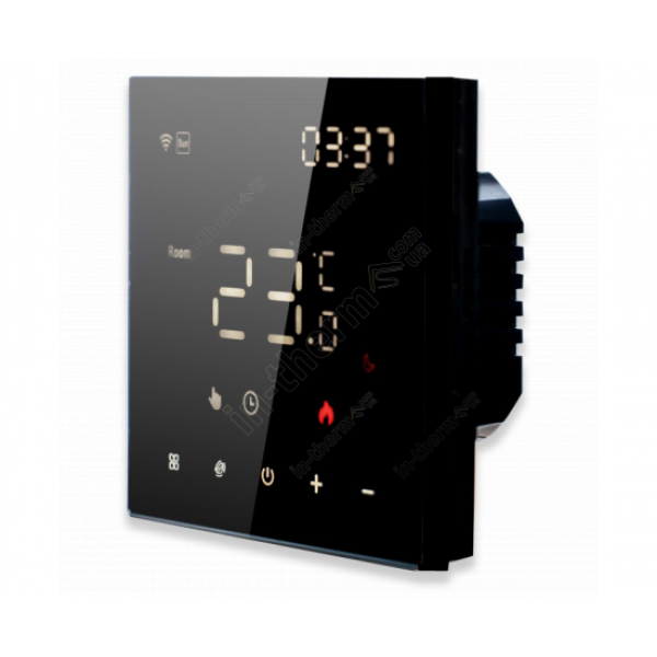 Терморегулятор для теплого пола сенсорный In-therm PT 082 black 