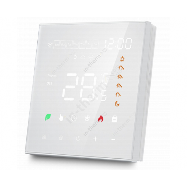 Терморегулятор для теплого пола сенсорный In-therm PT 082 white