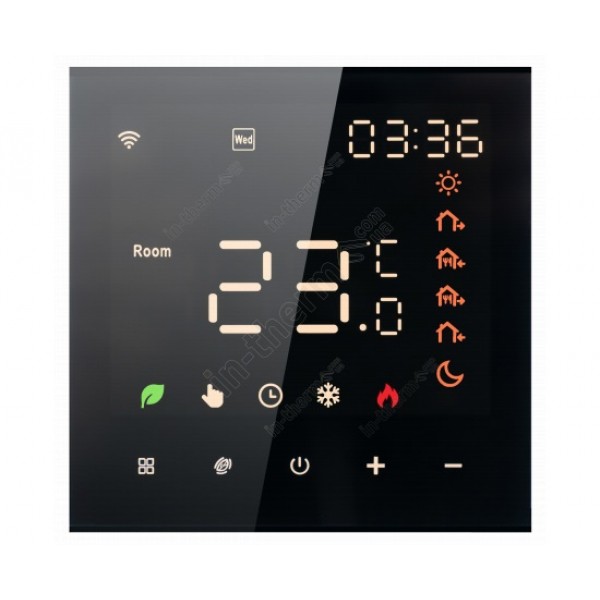 Терморегулятор для теплого пола сенсорный In-therm PT 082 black 