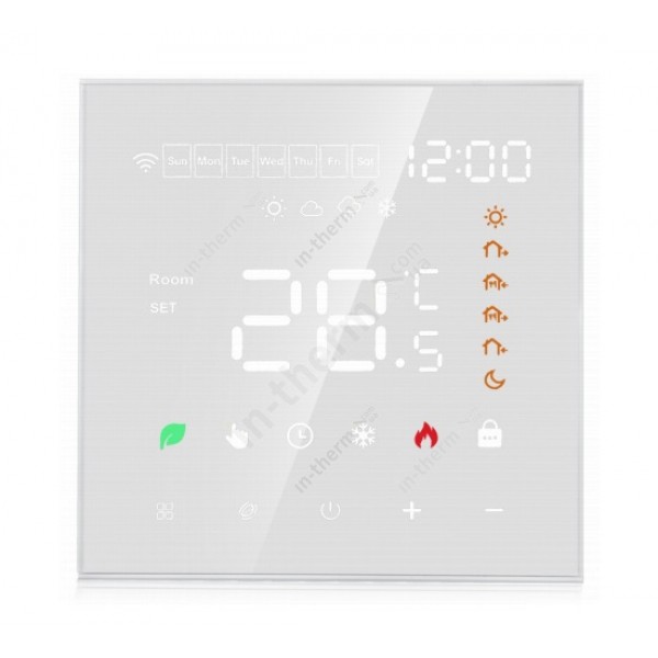 Терморегулятор для теплого пола сенсорный In-therm PT 082 white