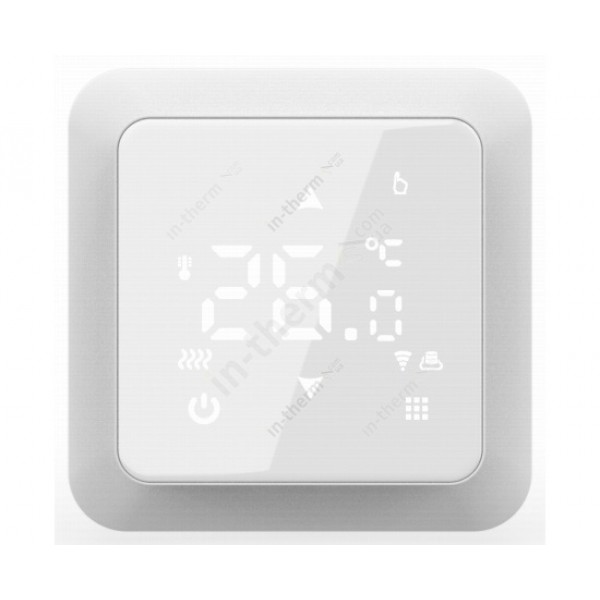 Терморегулятор для теплого пола сенсорный In-therm PWT 517 WI-FI white Терморегулятор для теплого пола сенсорный In-therm PWT 517 WI-FI white