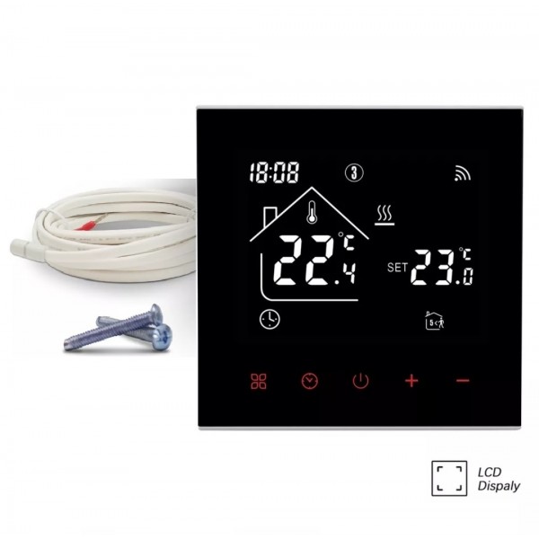 Терморегулятор для теплого пола программируемый Tervix M4A HGB - black  