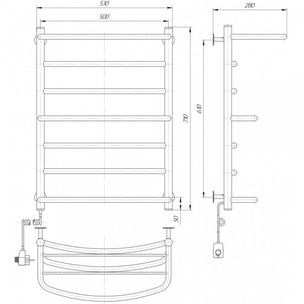 Полотенцесушитель Элна Каскад