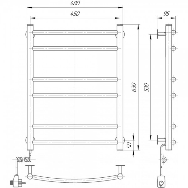 Полотенцесушитель Элна Лесенка