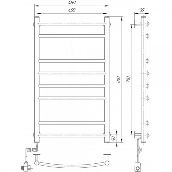 Полотенцесушитель Элна Лесенка