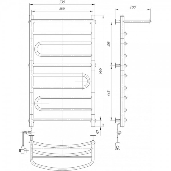 Полотенцесушитель Элна Парус