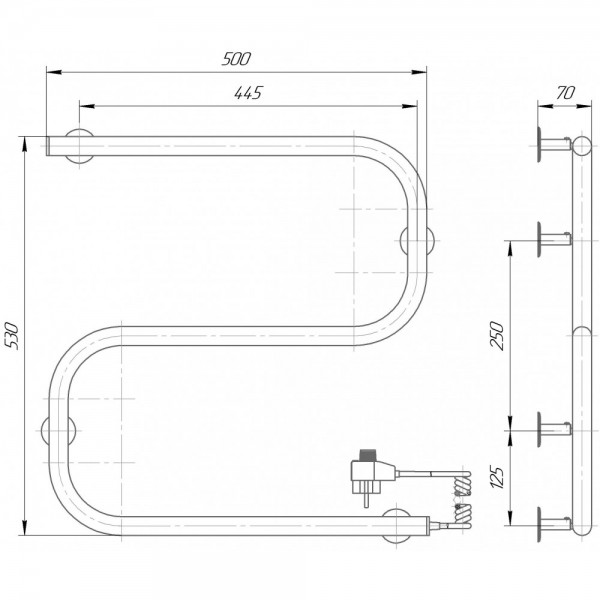Полотенцесушитель Элна Змейка S