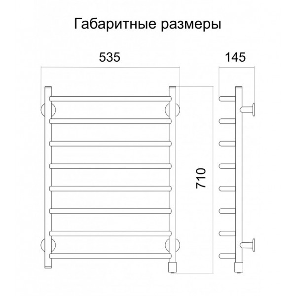 Полотенцесушитель белый Овал Плюс