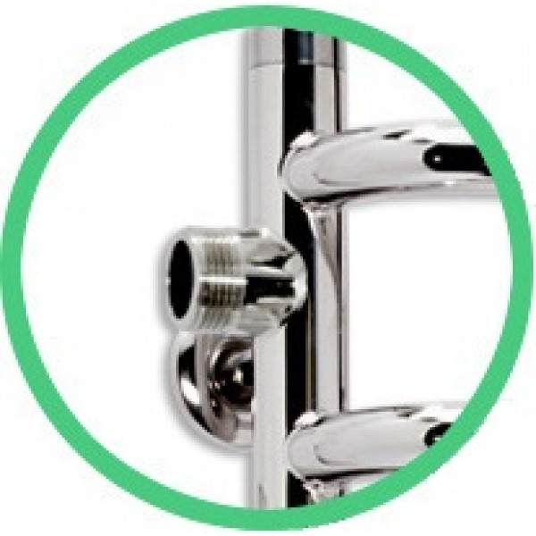 Водяной полотенцесушитель Tehni-x Релакс, высота 55 см, ширина 60 см, межосевое расстояние 50 см (боковое подключение)