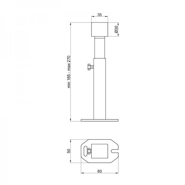 Телескопическое крепление расширительного бака (красный) Thermo Alliance
