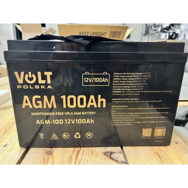 Аккумулятор VOLT 100Ah AGM 12V Аккумулятор VOLT 100Ah AGM 12V