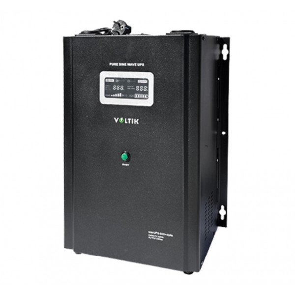 Источник бесперебойного питания Voltik MAX UPS 800 + аккумулятор 55 Ah Комплект резервного питания ИБП Voltik MAX UPS 800 + аккумулятор 55 Ah