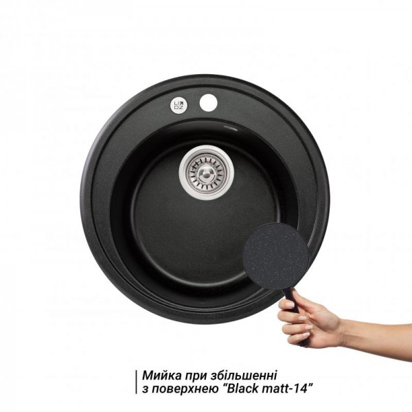 Мойка для кухни гранитная Lidz Мойка (BLM-14) D510/200